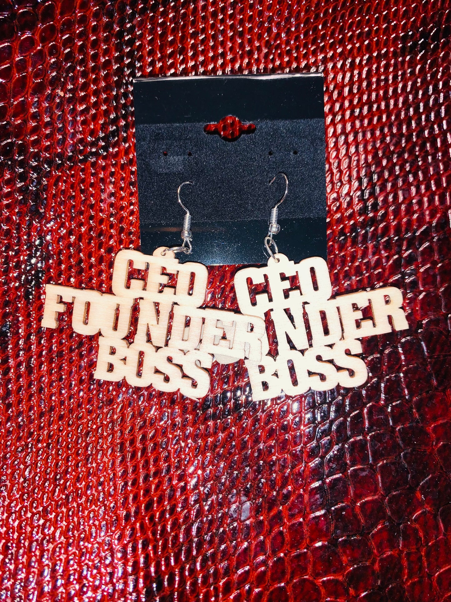 CEO Wooden Earrings